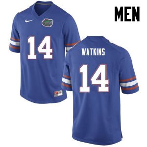 Men's Florida Gators #14 Jaylen Watkins NCAA Nike Blue Authentic Stitched College Football Jersey OYS1762PL